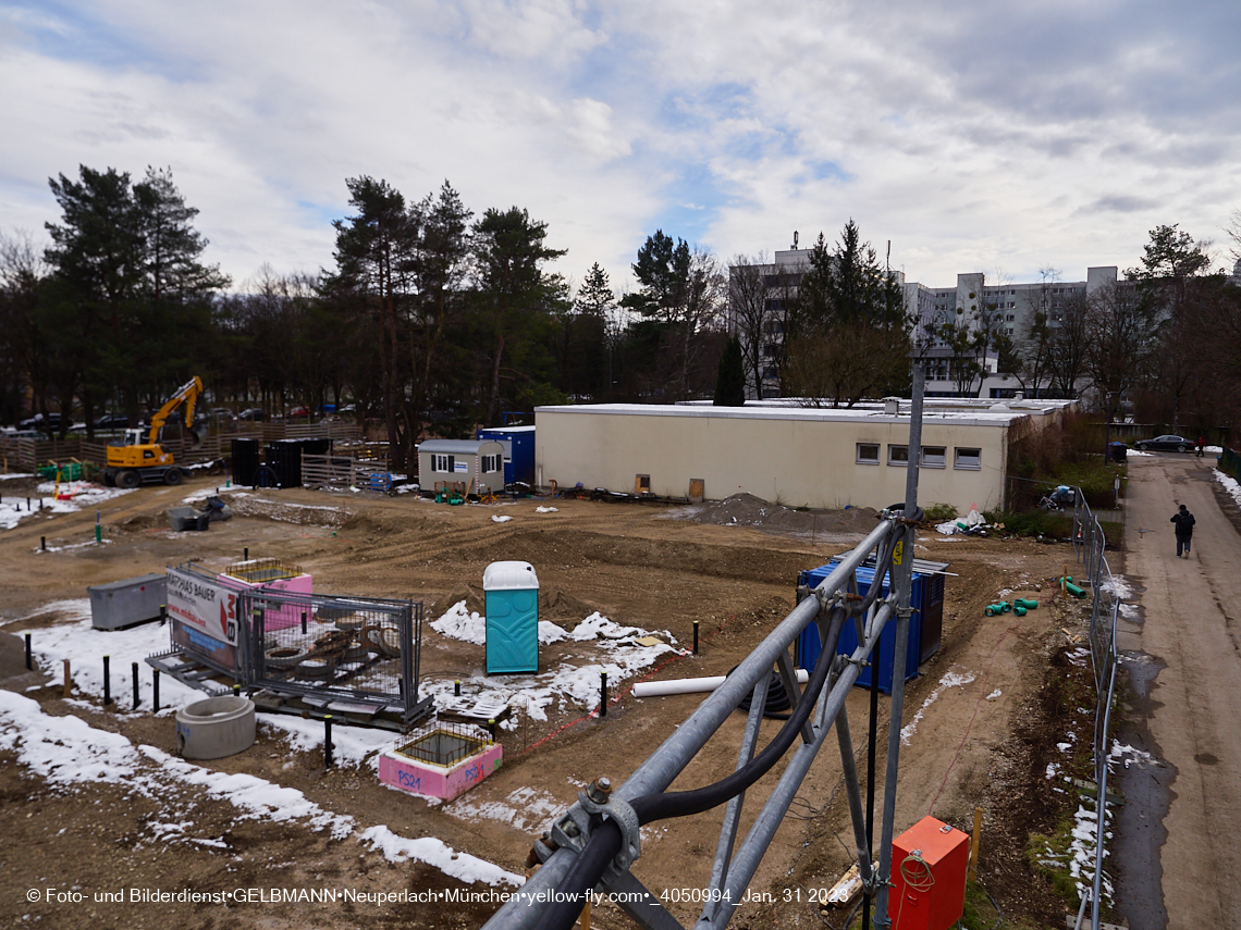 31.01.2023 - Baustelle Haus für Kinder in Neuperlach